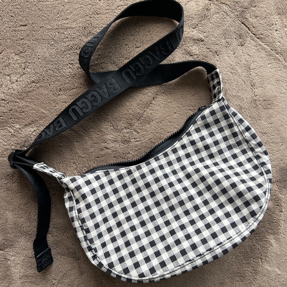 Baggu Gingham small crescent bag